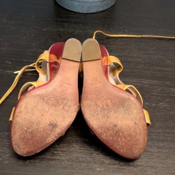 😯LAST CHANCE😯DOLCE & GABBANA Red Patent Leather Wedge Sandals - Picture 10 of 12